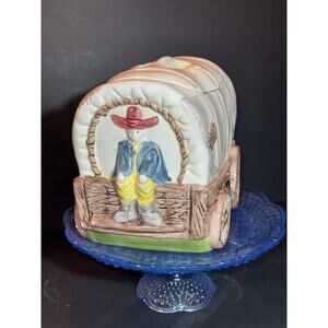 Vintage Earthenware AMC Western Covered Wagon Cookie Jar “Cookie Wagon”